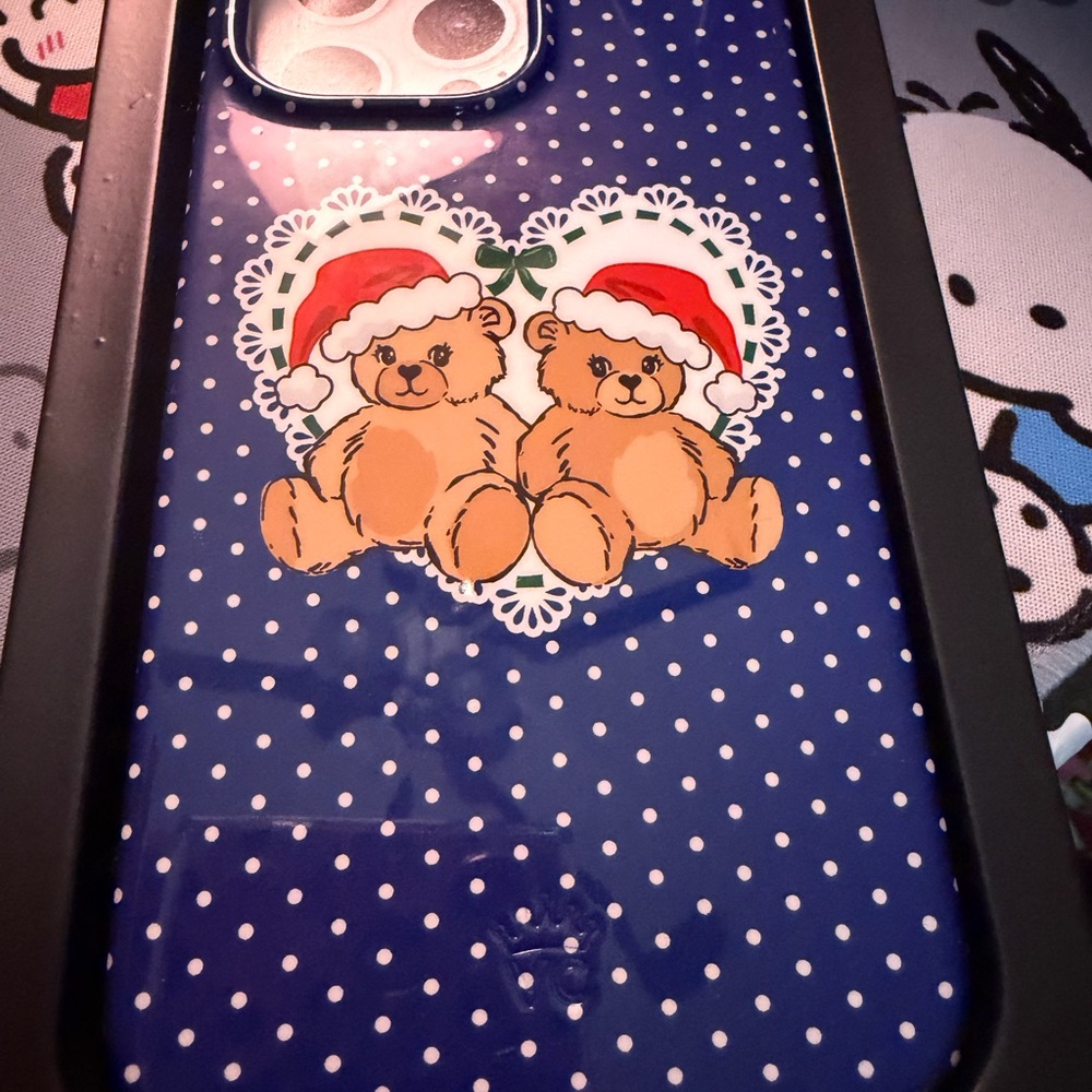 Velvet Caviar Cute Bear Christmas iPhone Case 14pro max